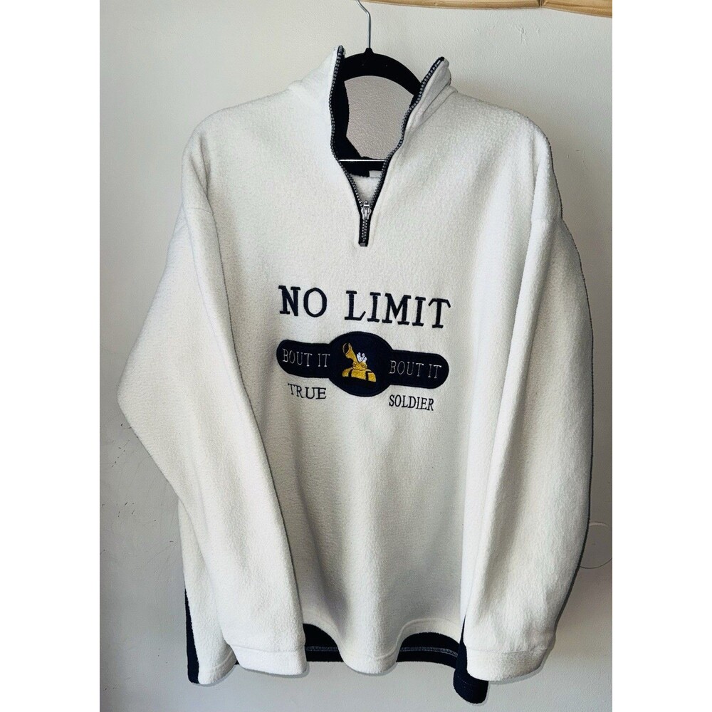 Vintage No Limit Tru Soldier 1/4 zip Sweatshirt Large Master P HipHop Bout It